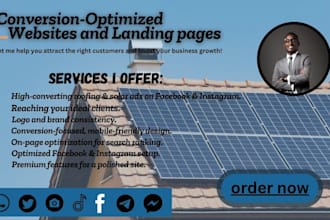 create a professional lead capturing solar website or landing page