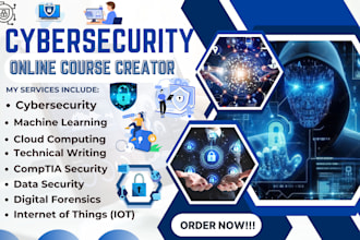 create cybersecurity, kali linux, comptia course content for udemy, teachable