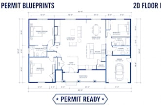 raw city permit drawings, 2d floor plan, house plan, adu, deck permit