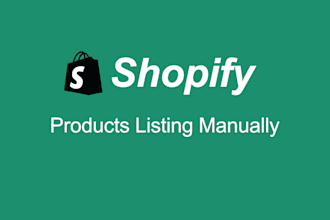 do shopify products manually listing to your store