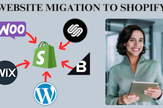migrate wix wordpress bigcommerce squarespace store to shopify store