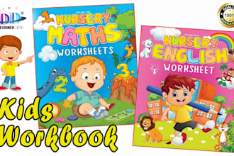 design kindergarten preschool kids activity book worksheets tracing workbook
