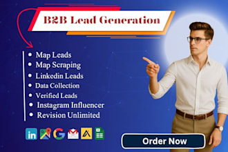 find email address, b2b lead generation and google map scraping for you