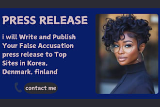 write, publish your false accusation pr to top sites in korea, denmark, finland