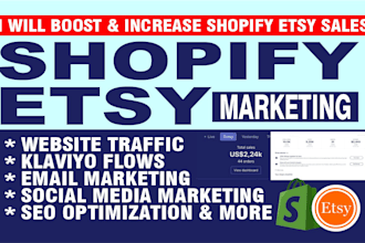 boost shopify etsy sales shopify etsy seo traffic klaviyo flows email marketing