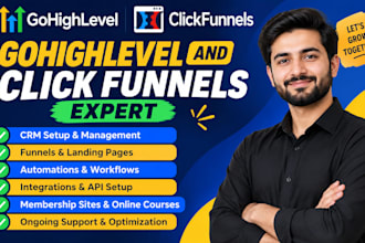 gohighlevel and clickfunnels expert for sales funnel and website design