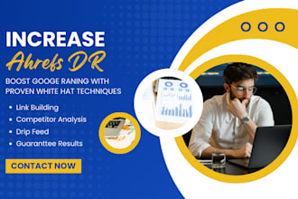 increase ahrefs domain rating DR with high authority SEO backlinks dr 70