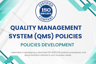 develop iso 9001 policies and procedures for your business