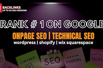 optimize website onpage technical SEO service wordpress shopify wix squarespace