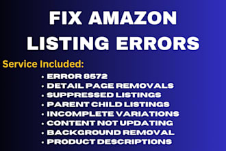 fix amazon listing error 8572 and optimize your listings for organic sale