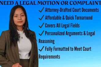 draft court pleadings such as complaints and motions