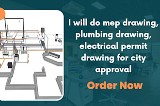 do mep drawing, plumbing drawing, electrical permit drawing for city approval
