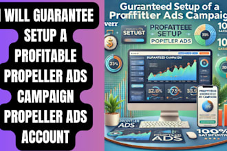 guarantee setup a profitable propeller ads campaign propeller ads account