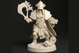 create 3d printable miniature for trpg, stl file, 40k warhammer, dnd toy