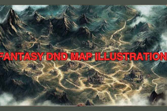 design 2d fantasy dnd map, battle map inkarnate map illustration cartography
