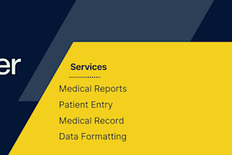 do medical data entry, patient records