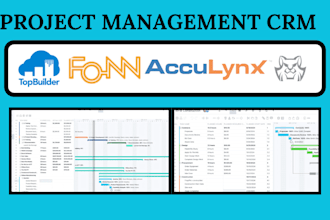 do project management crm fonn  acculynx freshsales honey book leap buildern