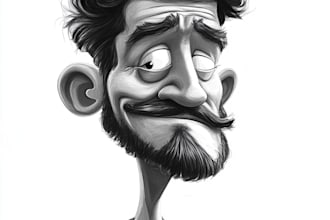 draw a funny caricature with my style