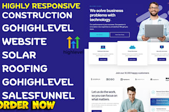 do construction website solar roofing gohighlevel website ghl expert sale funnel