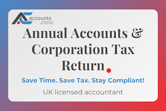 prepare and file annual accounts and UK corporation tax