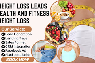 generate weight loss landing page health and fitness lead generation sales funne