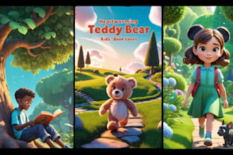 design vibrant children book illustration and picture book for your kids book