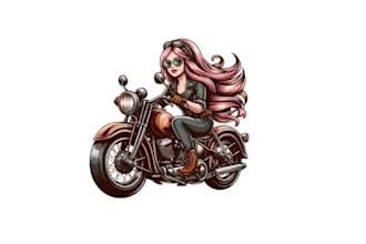 design high quality bike race girls mascot logo with fastest delivery