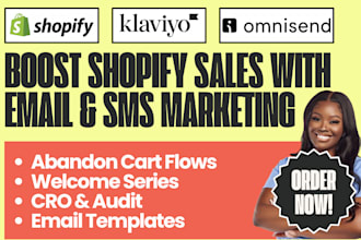 shopify klaviyo email marketing promotion abandon cart flows cro to boost sales