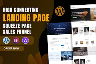 create high converting landing page, squeeze page, or sales funnel in wordpress