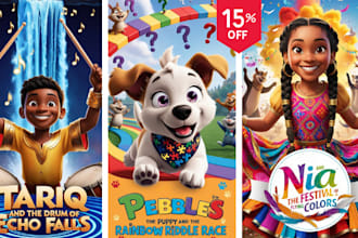 do children story book illustration, children story book illustration for KDP