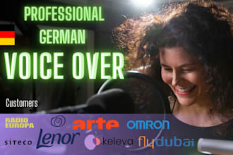 record a female german voice over for your IVR