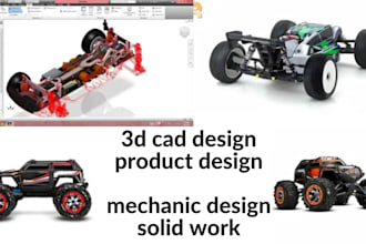 do 3d cad design 3d product design 3d model using solid work