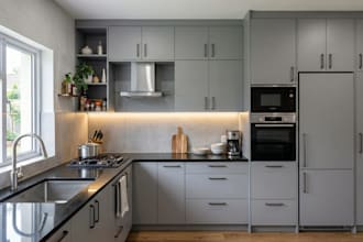 design pantry cabinets, kitchen cupboard, melamine wardrobe with 3d render