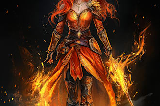 illustrate your fantasy wow dnd ff bg3 character