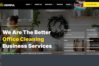 build cleaning service website booking koala website office cleaning website