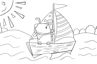 create unique original line art for coloring book pages
