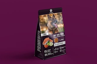 design premium human and pet food packaging, and bag designs