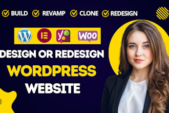 design, redesign, clone, revamp, rebuild or customize wordpress website