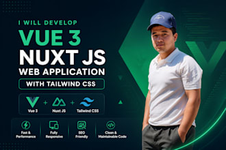 develop vue 3 nuxt js app with tailwind CSS