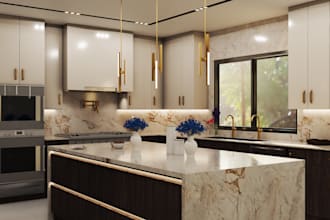 design your kitchen 2d and 3d plan with realistic renders