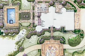 render architecture and landscape site plan design