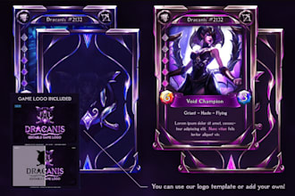 design card game template tcg ccg card frame illustration icon oracle board game