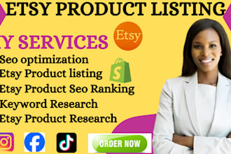 do etsy product listing, etsy product descriptions  and etsy seo