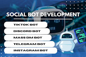 create twitter x bot, instagram api bot, linkedin bot, tiktok livestreaming bot