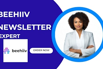 design a high converting beehiiv newsletter, landing page, and email campaign