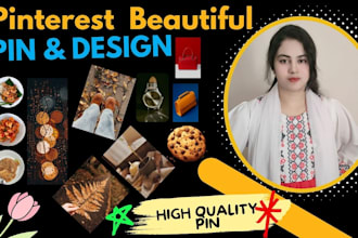 create beautiful pinterest pin design and video ads design