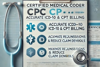 provide medical scribing, coding, billing services using icd10 cpt