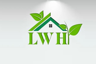 do a modern green home logo design for your business