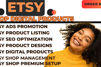 setup etsy shop etsy digital products etsy SEO and listing etsy print on demand