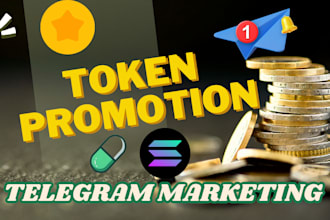do telegram promotion, solana memecoin marketing to sellout 100m pump fun token